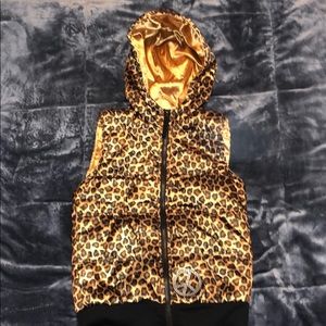 Girls cheetah print vest